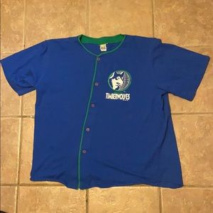 Minnesota Timberwolves vintage button down XL